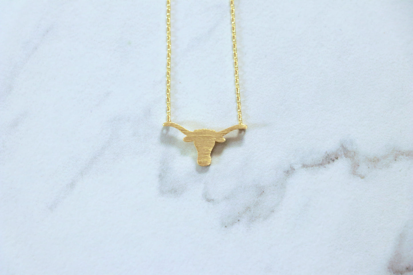 Dainty Longhorn Outline Necklace, College Gift, Texas Gift, Graduation Gift, Sibling Gift, Alumni Gift, College Student Gift, Wife Gift, Friend Gift, Best Friend Gift