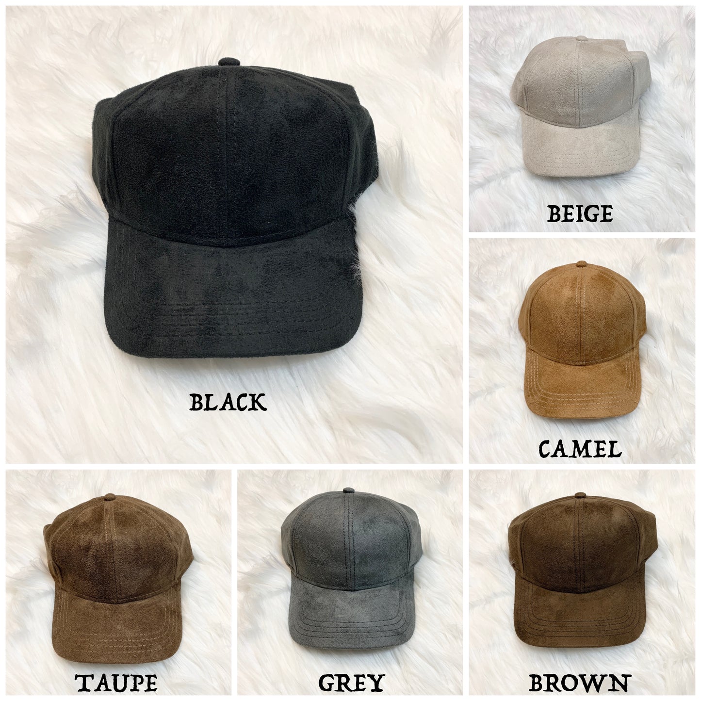 C.C Faux Suede Cap (Adjustable Strap), Baseball Cap, Suede Cap, CCHats, CCBaseballCaps, Wife Gift, Girlfriend Gift, BFF Gift, Fashion Gift