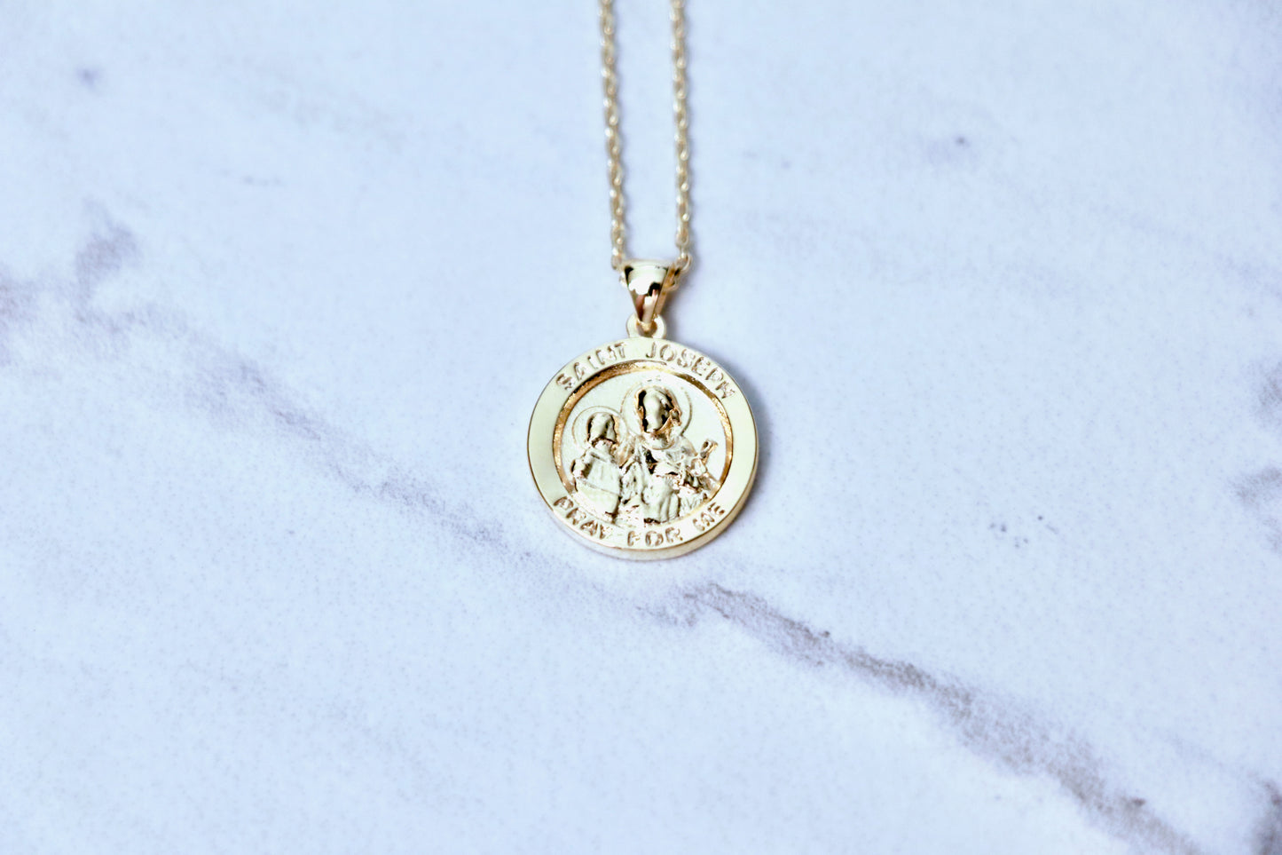 Saint Joseph Pendant Necklace, Wife Gift, Birthday Gift, Sister Gift, Bridesmaid Gift, Best Friend Gift, Religious Gift, Confirmation Gift, Communion Gift