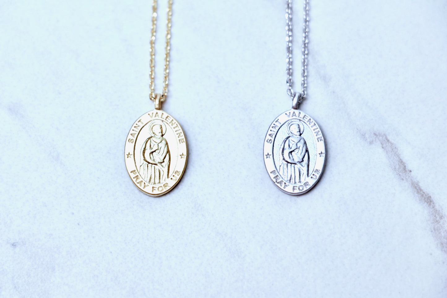 Saint Valentine Pendant Necklace, Wife Gift, Birthday Gift, Sister Gift, Bridesmaid Gift, Best Friend Gift, Religious Gift, Confirmation Gift, Communion Gift