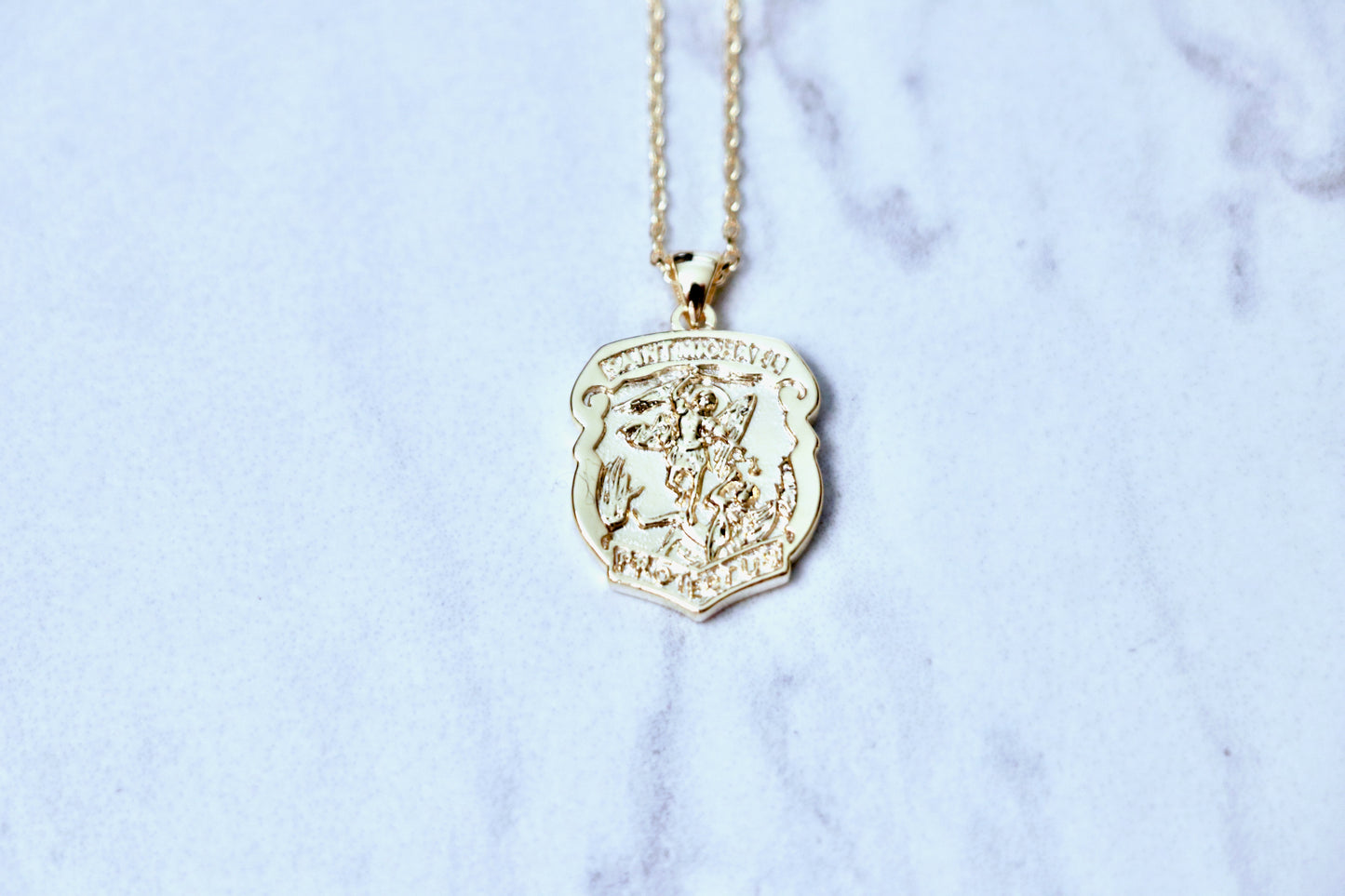 Saint Michael the Archangel Pendant Necklace, Wife Gift, Birthday Gift, Sister Gift, Bridesmaid Gift, Best Friend Gift, Religious Gift, Confirmation Gift, Communion Gift