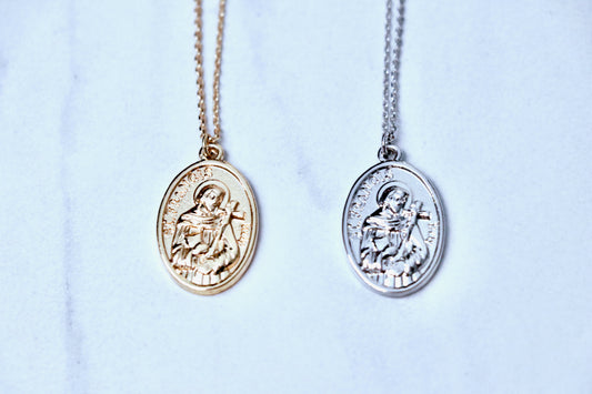Saint Francis Premium Pendant Necklace, Wife Gift, Birthday Gift, Sister Gift, Bridesmaid Gift, Best Friend Gift, Religious Gift, Confirmation Gift, Communion Gift