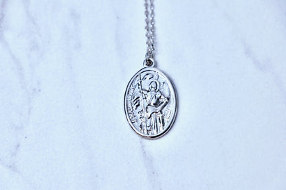 Saint Joan of Arc Premium Pendant Necklace, Wife Gift, Birthday Gift, Sister Gift, Bridesmaid Gift, Best Friend Gift, Religious Gift, Confirmation Gift, Communion Gift