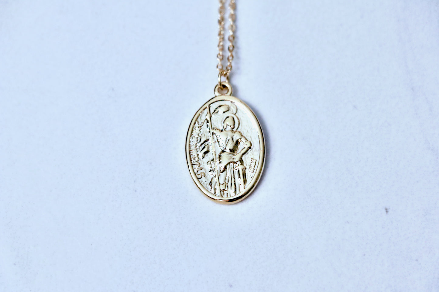 Saint Joan of Arc Premium Pendant Necklace, Wife Gift, Birthday Gift, Sister Gift, Bridesmaid Gift, Best Friend Gift, Religious Gift, Confirmation Gift, Communion Gift