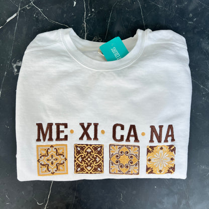 Mexicana Colorful Tile Embroidery Crewneck