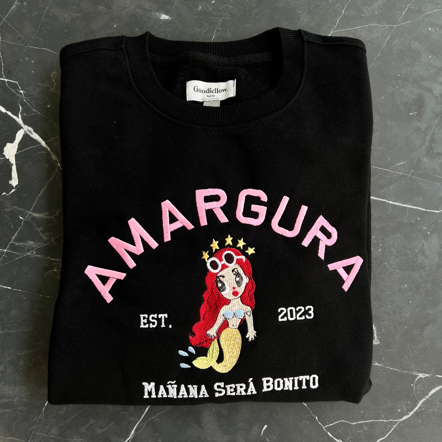 Amargura Karol G Mañana Sera Bonito Embroidery Crewneck