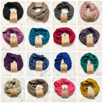 C.C Classic Infinity Scarf (Adults), Winter Scarf, Winter Scarf, Premium Scarf, Warm Scarf, Colorful Scarf, Holiday Gift, Birthday Gift