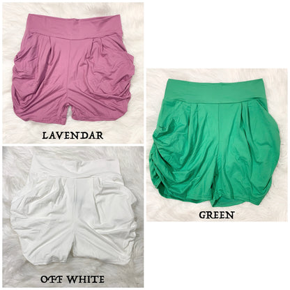 Premium Soft Harem Solid Shorts with Pockets, Soft Print Harem Shorts, Summer Shorts